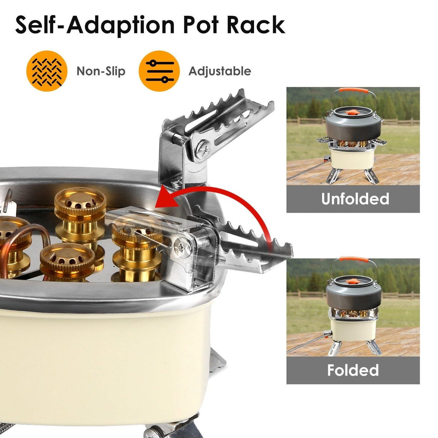 13000W 5-Head Portable Camping Gas Stove