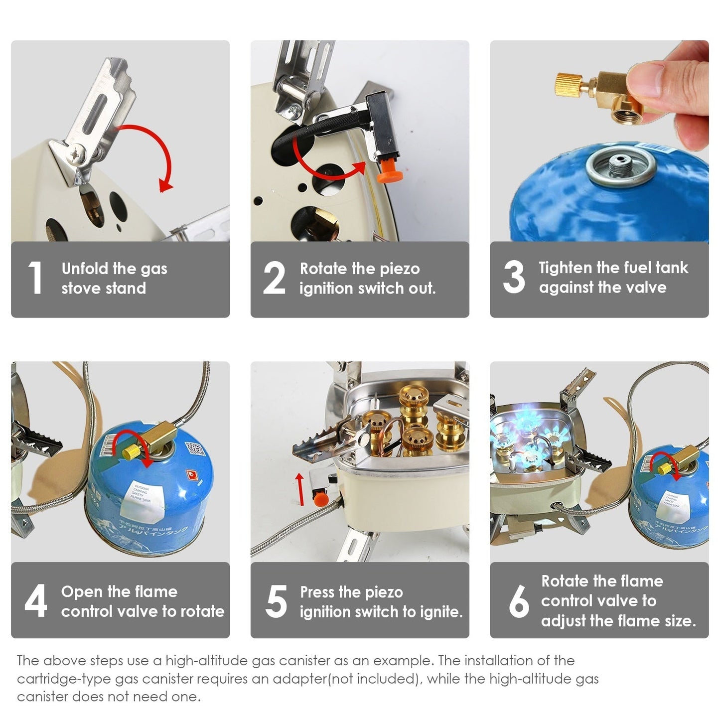 13000W 5-Head Portable Camping Gas Stove