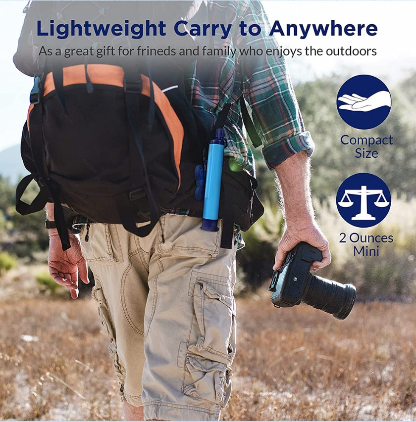 Portable Water Filter Straw – Hiking & Survival
