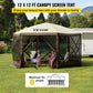 12x12ft 6-Sided Pop-Up Canopy Tent