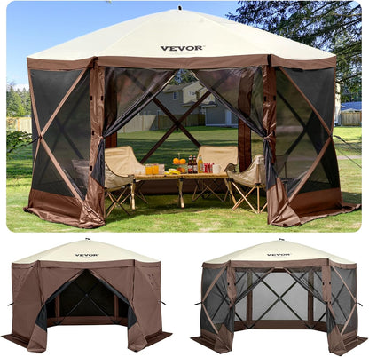 12x12ft 6-Sided Pop-Up Canopy Tent