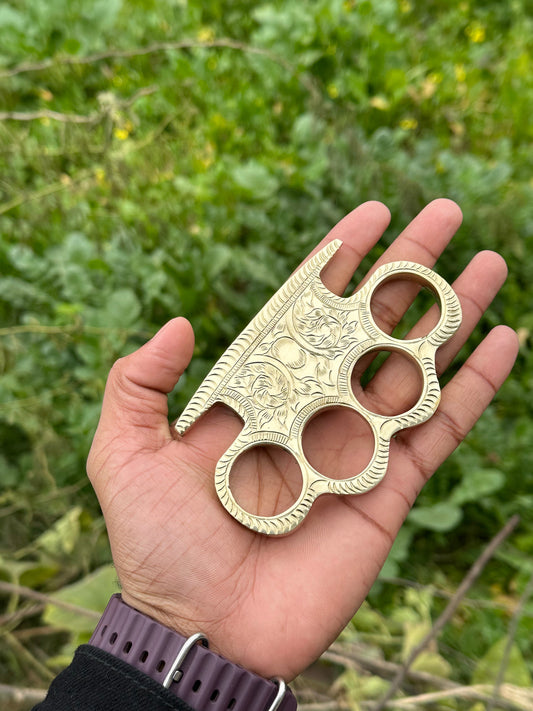 Custom Handmade Solid Brass Knuckles – EDC Survival Gear