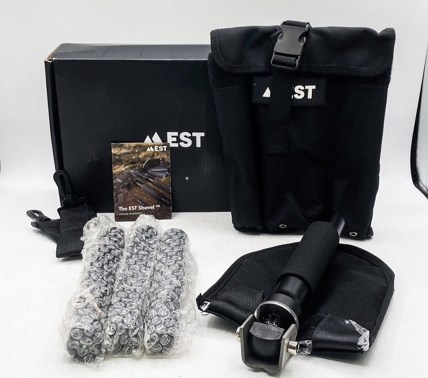 EST GEAR Survival Shovel – Ultimate Survival Tool with Soft Case