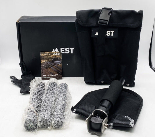 EST GEAR Survival Shovel – Ultimate Survival Tool with Soft Case
