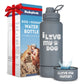 Dog + Human Water Bottle with Detachable Dog Bowl