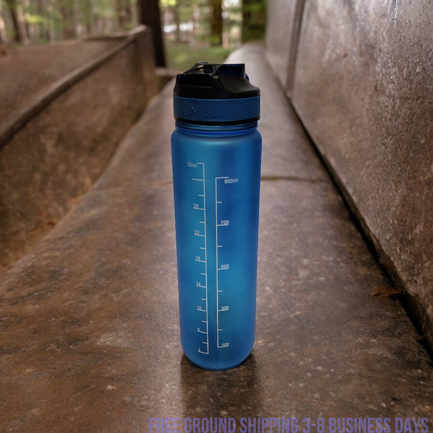 Aqualeeta Sports Motivational Drinking WaterBottle With Time Marker 32Oz BPA Free Ship from USA