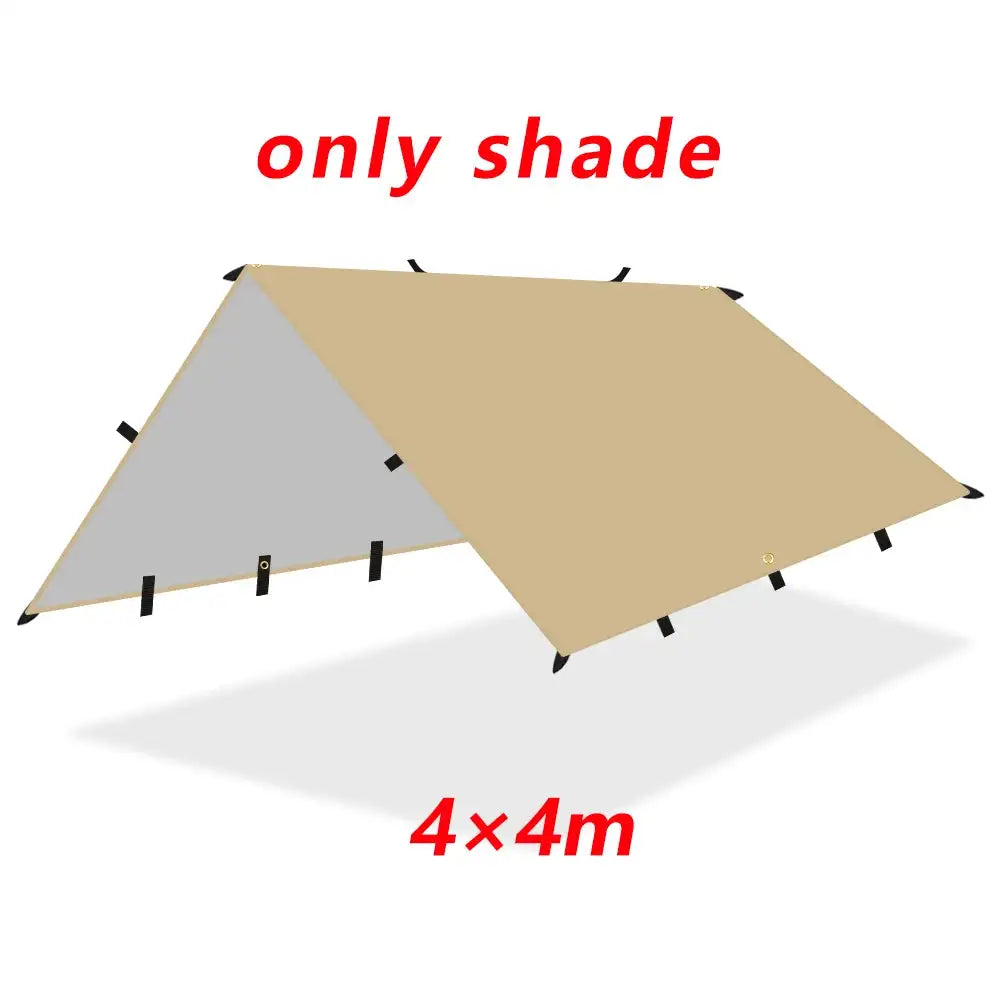 Multi-Size Waterproof Camping Tarp with 19 Hang Points