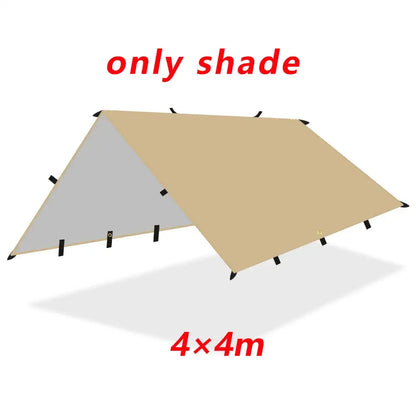 Multi-Size Waterproof Camping Tarp with 19 Hang Points