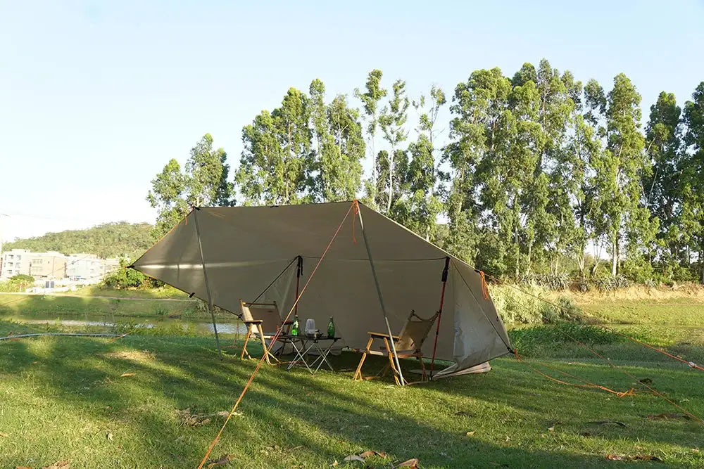 Multi-Size Waterproof Camping Tarp with 19 Hang Points