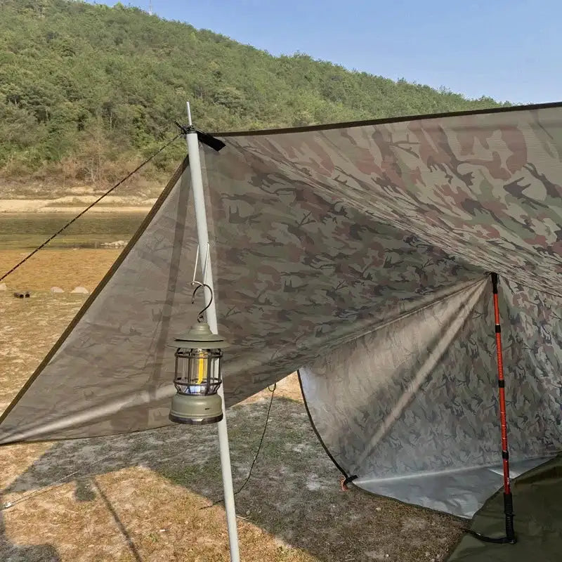 Multi-Size Waterproof Camping Tarp with 19 Hang Points