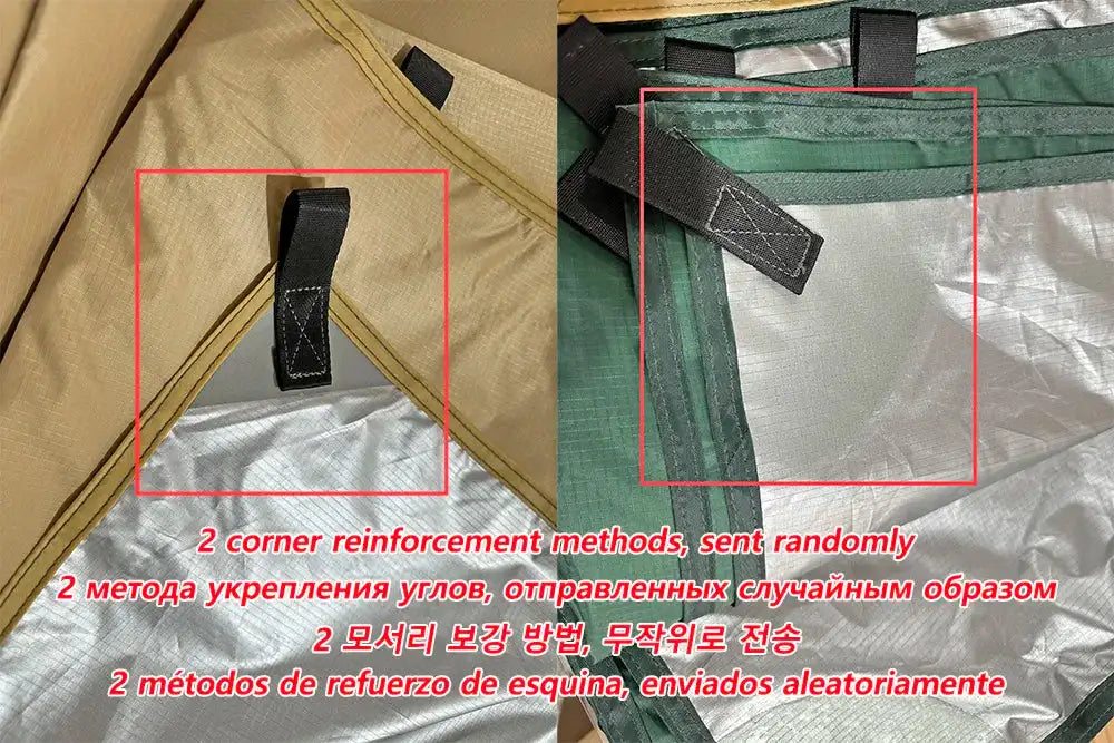 Multi-Size Waterproof Camping Tarp with 19 Hang Points