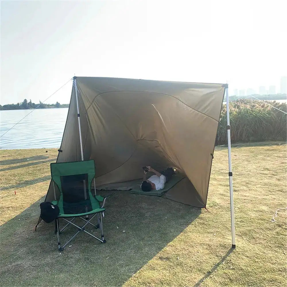 Multi-Size Waterproof Camping Tarp with 19 Hang Points
