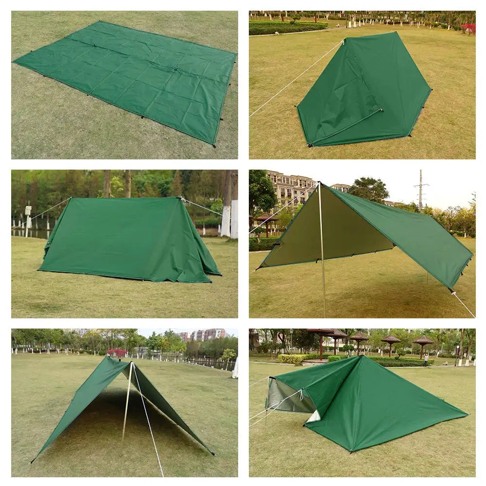 Multi-Size Waterproof Camping Tarp with 19 Hang Points