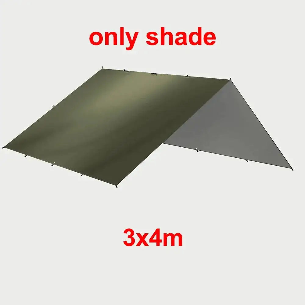 Multi-Size Waterproof Camping Tarp with 19 Hang Points