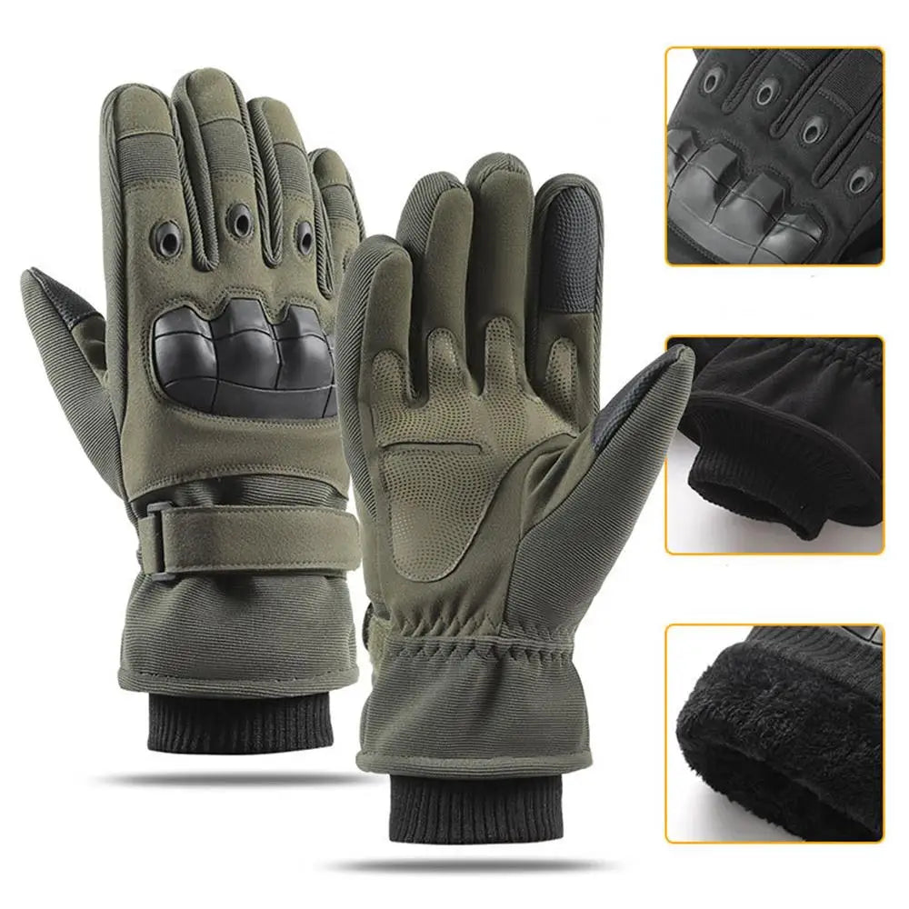 Winter Cold-proof Windproof Military Outdoor Sport Gloves (Black/Green/Brown)