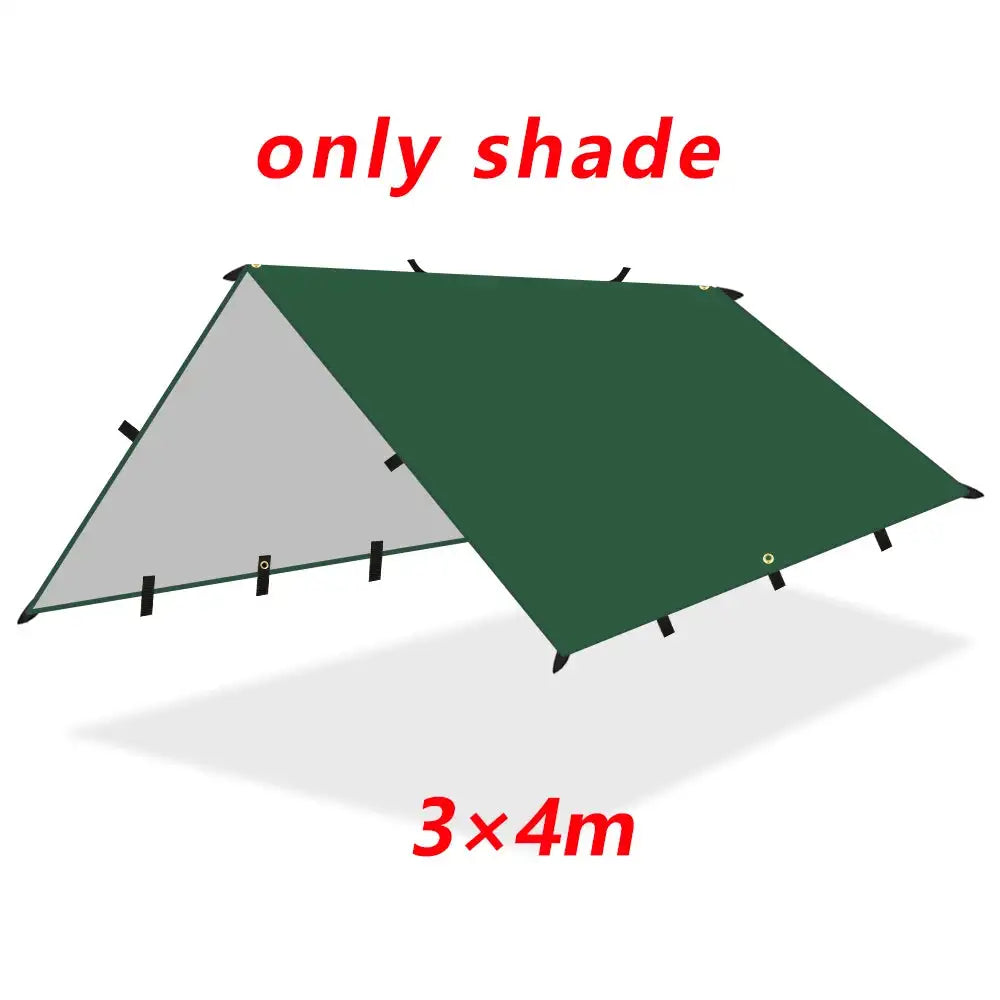 Multi-Size Waterproof Camping Tarp with 19 Hang Points