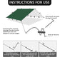 Multi-Size Waterproof Camping Tarp with 19 Hang Points