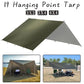 Multi-Size Waterproof Camping Tarp with 19 Hang Points