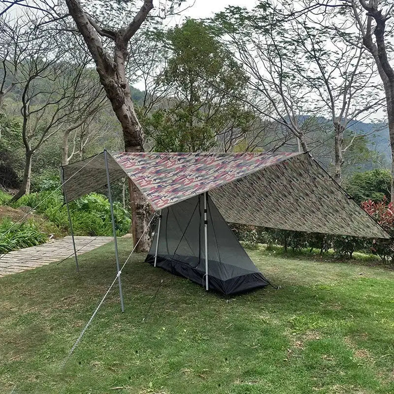Multi-Size Waterproof Camping Tarp with 19 Hang Points