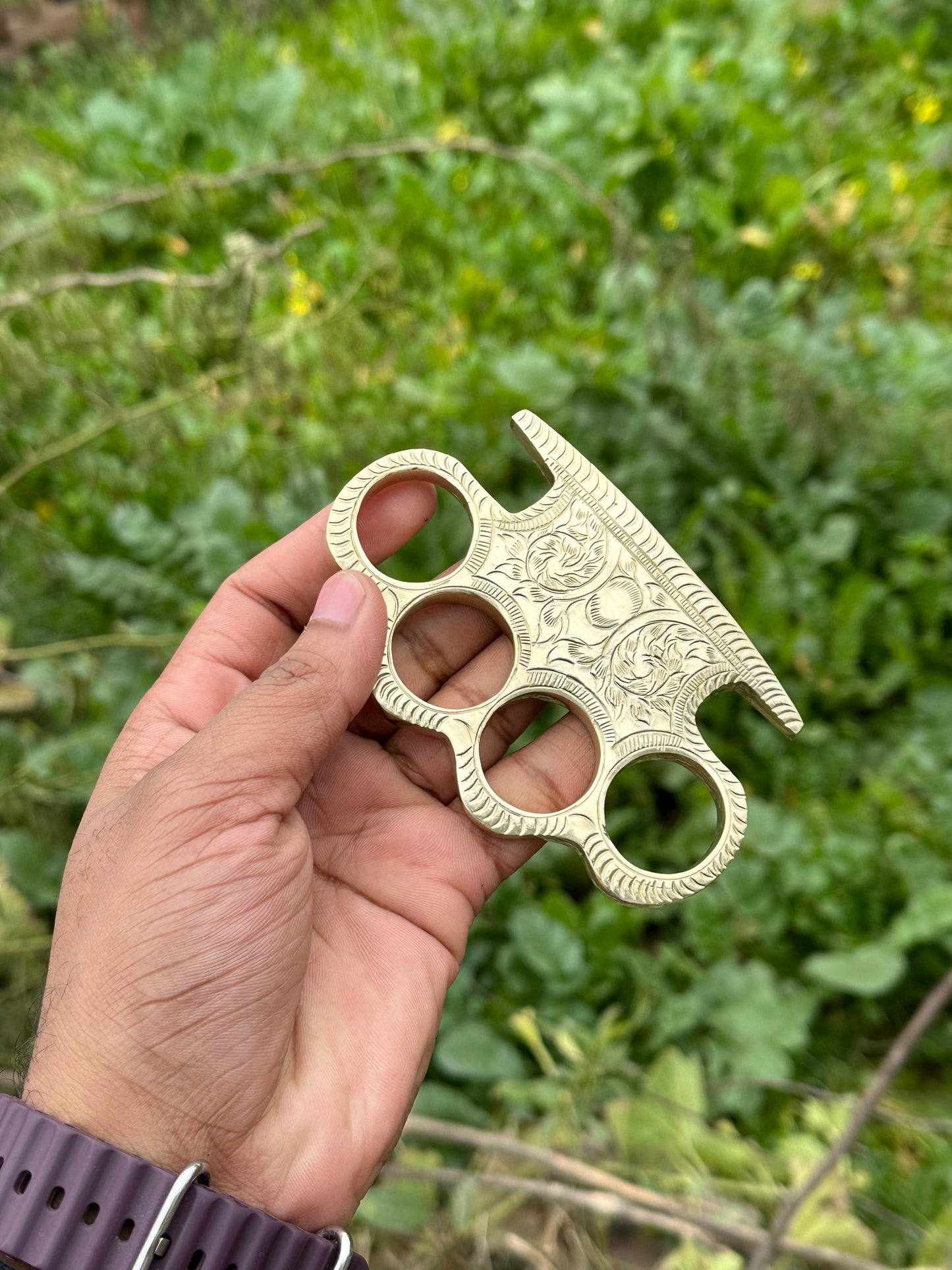 Custom Handmade Solid Brass Knuckles – EDC Survival Gear