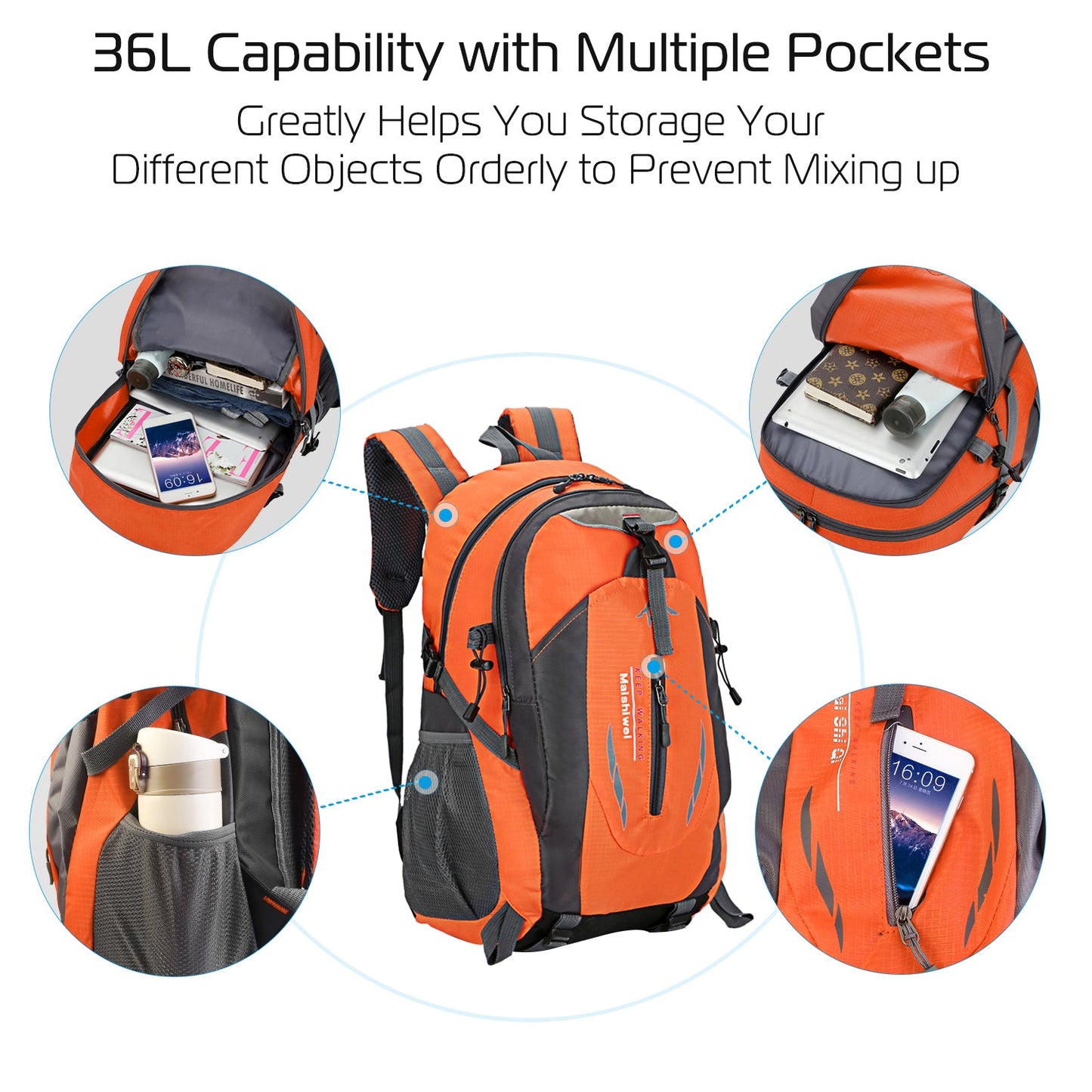 GBruno 36L Waterproof Outdoor Backpack