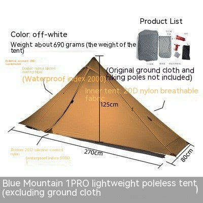 Rain-proof Single Rodless Camping Tent