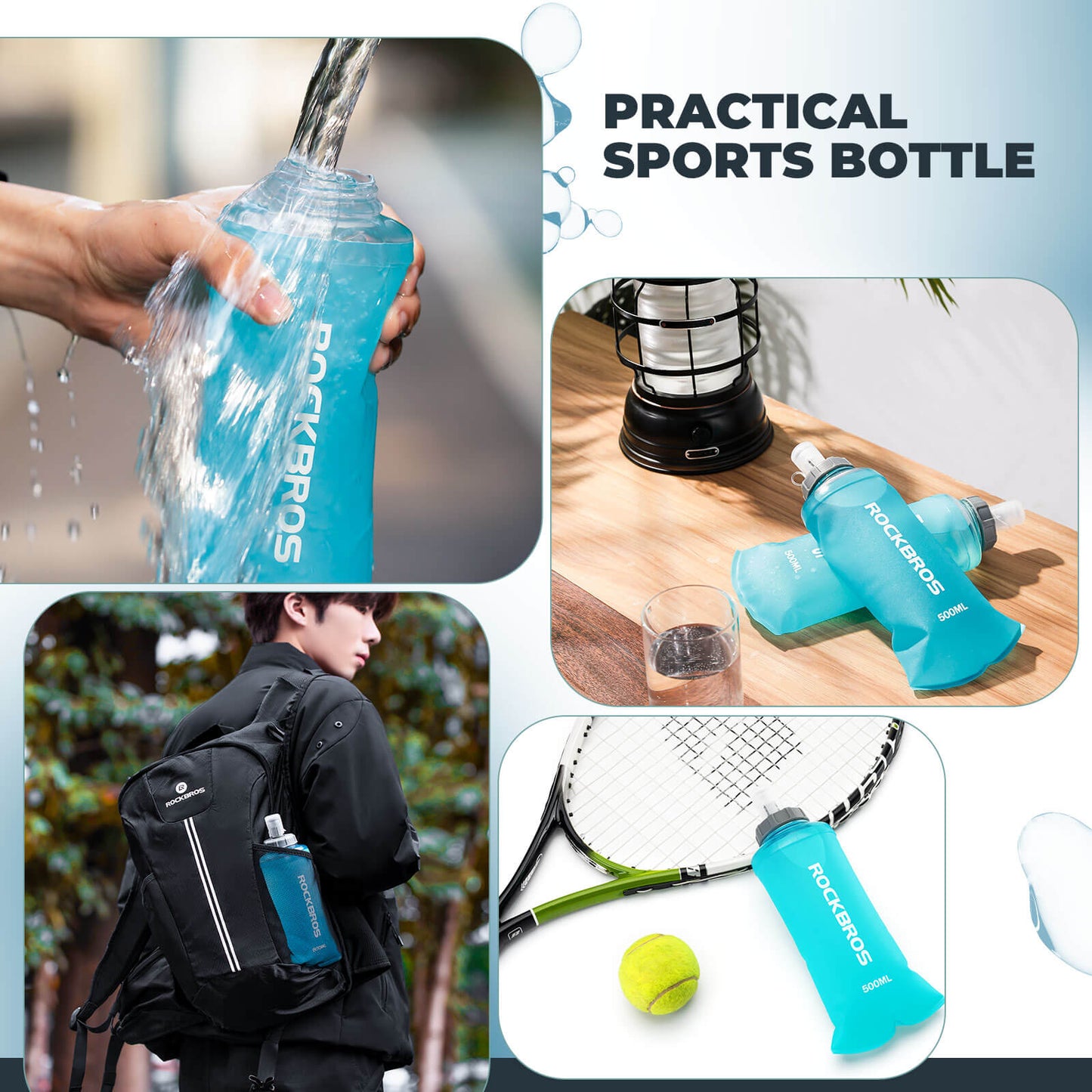 500ml Collapsible Water Bottle for Outdoor Use